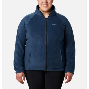 Columbia Jas Dames, Benton Springs Full Zip Plus Size Donkerblauw, 39LUXFYTH